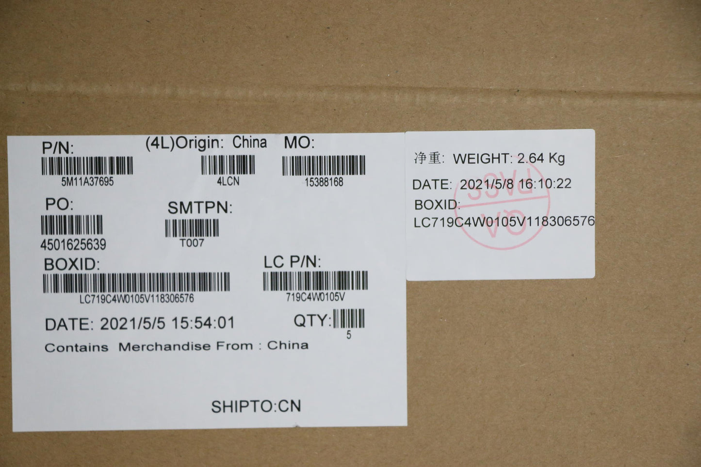 Lenovo Mech_Asm Kbdw/C Por Bklt(Chy)W - 5M11A37695