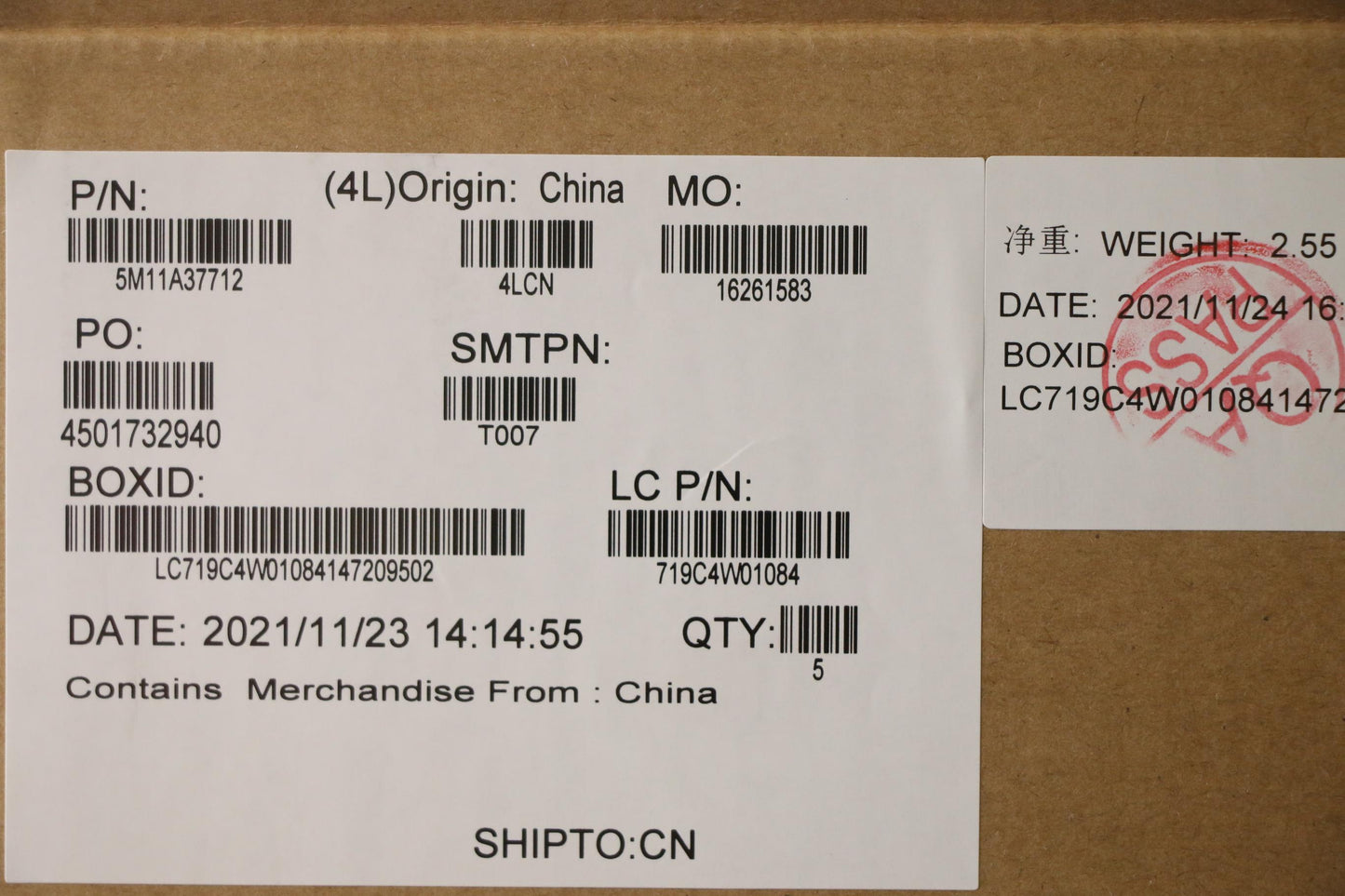 Lenovo Mech_Asm Kbdw/C Slv Bklt(Chy)W - 5M11A37712