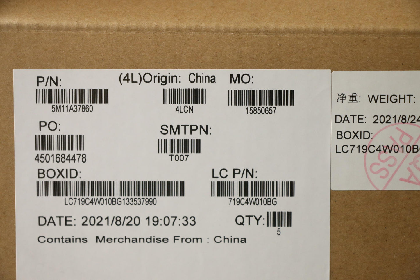 Lenovo Mech_Asm Kbdw/C Hbw Bklt(Tra) - 5M11A37860