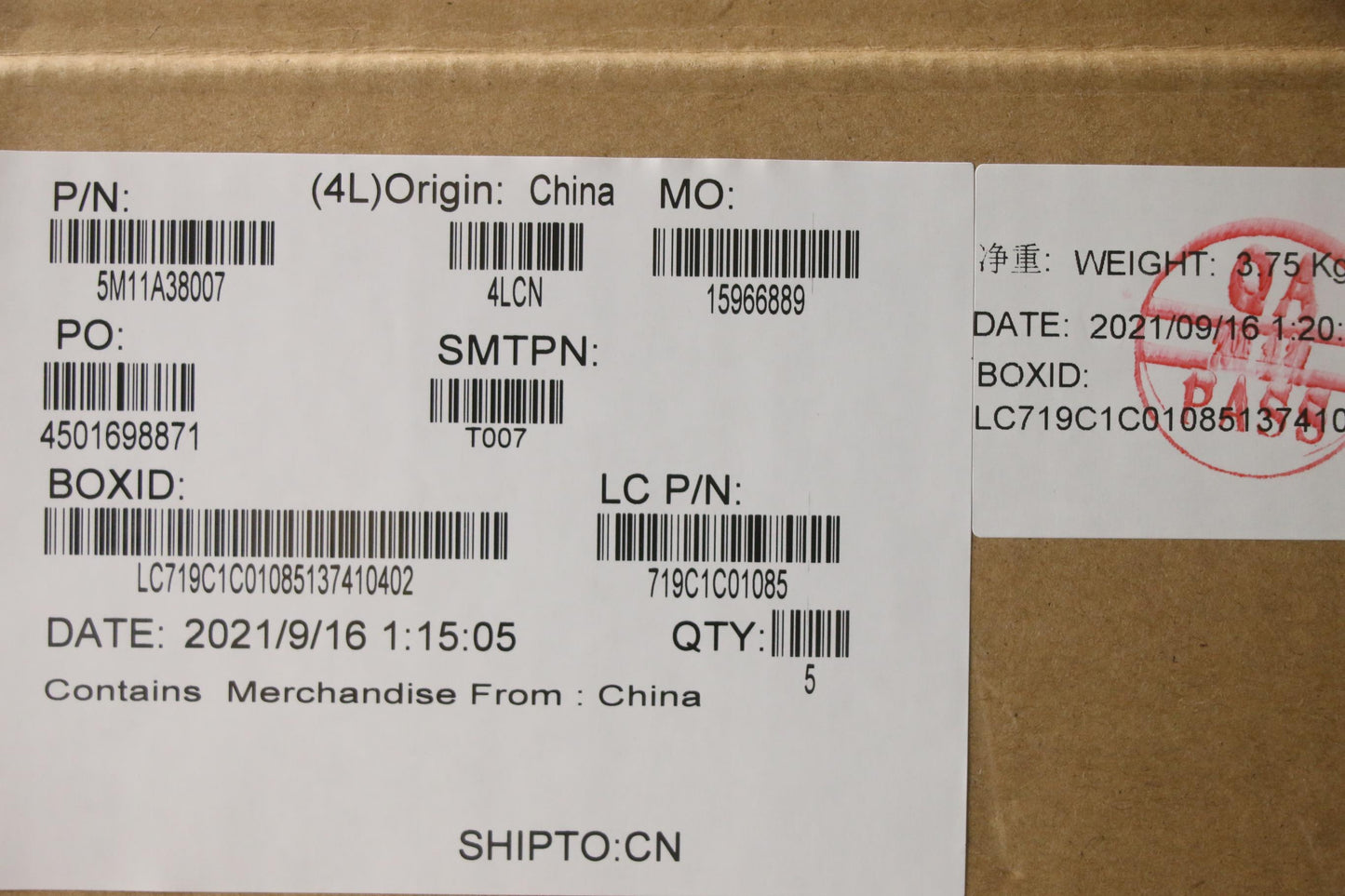 Lenovo Mech_Asm Kb C Den(Pmx)Pt Uk Bk - 5M11A38007