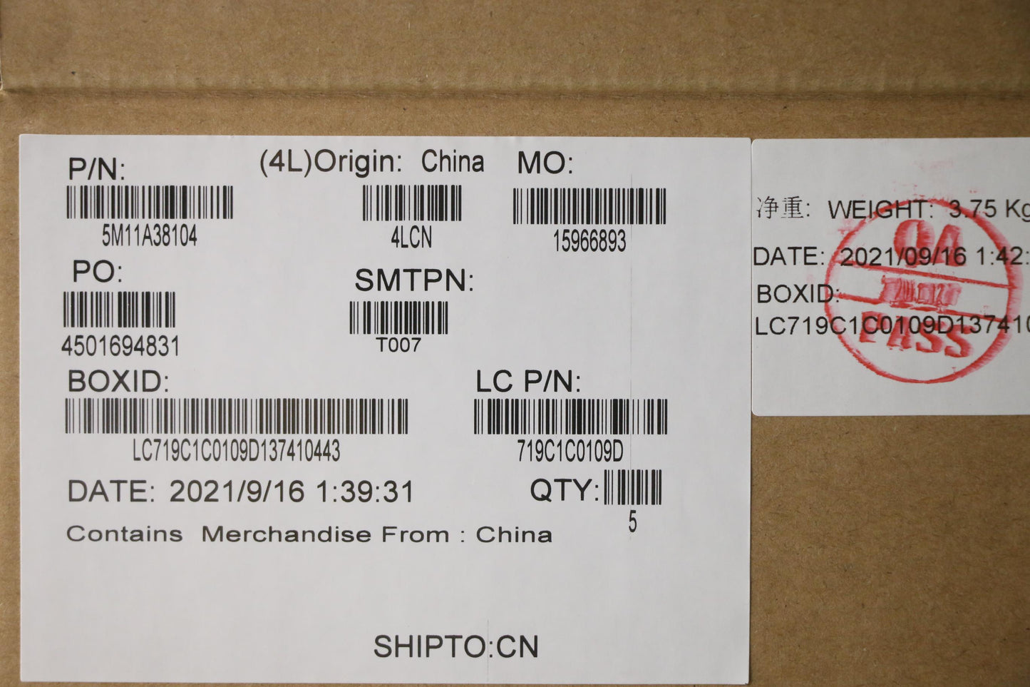 Lenovo Mech_Asm Kb C Uke(Pmx)Pt Uk Bk - 5M11A38104