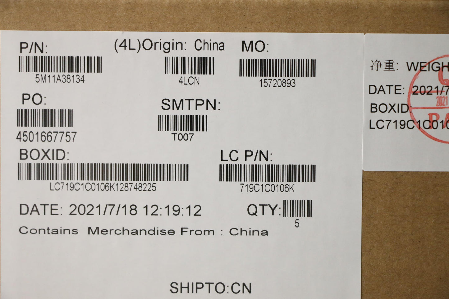 Lenovo Mech_Asm Kb C Tc(Pmx)Pt Us Bk - 5M11A38134