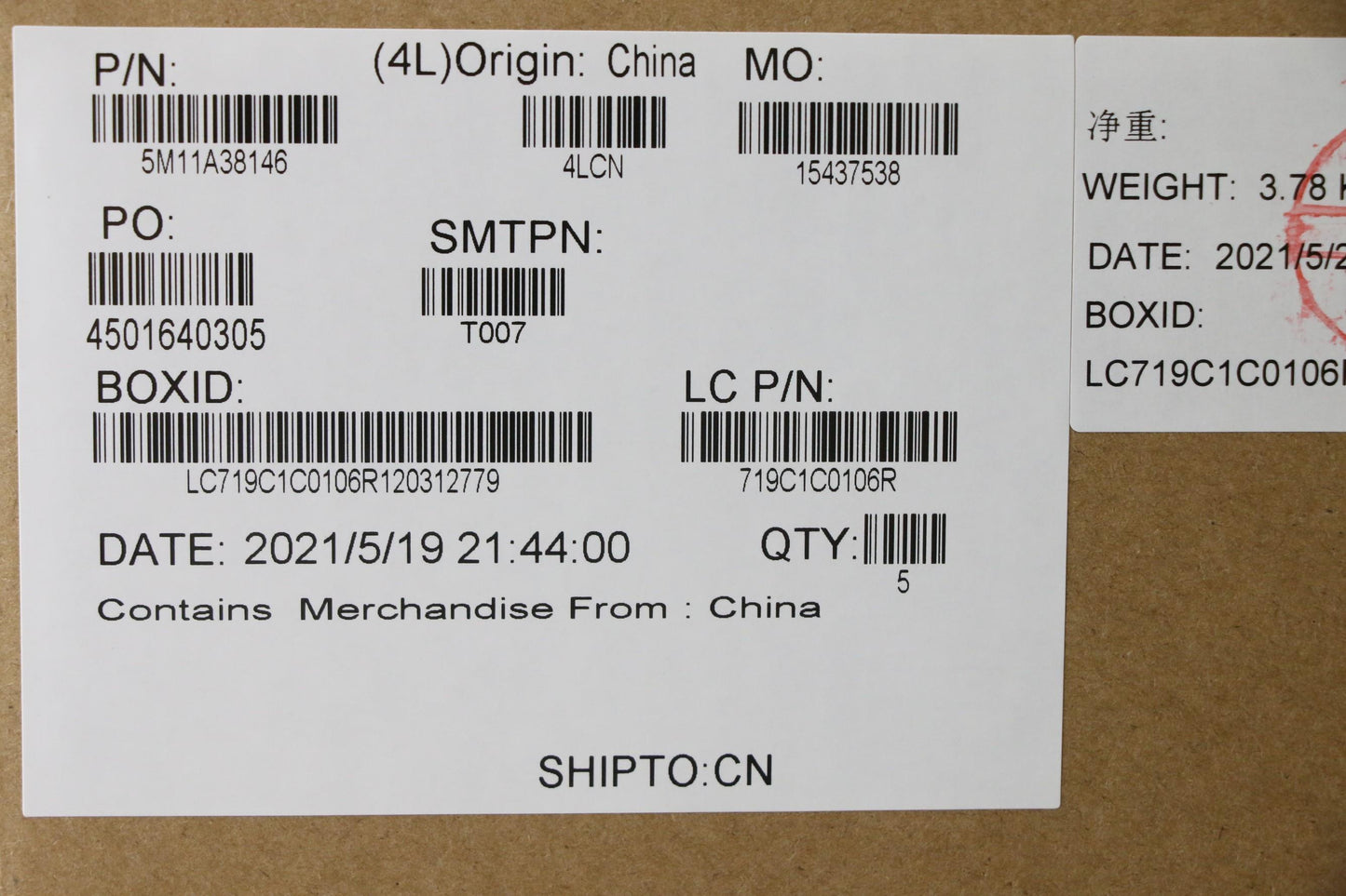 Lenovo Mech_Asm Kb C Kor(Pmx)Pt Us Bk - 5M11A38146