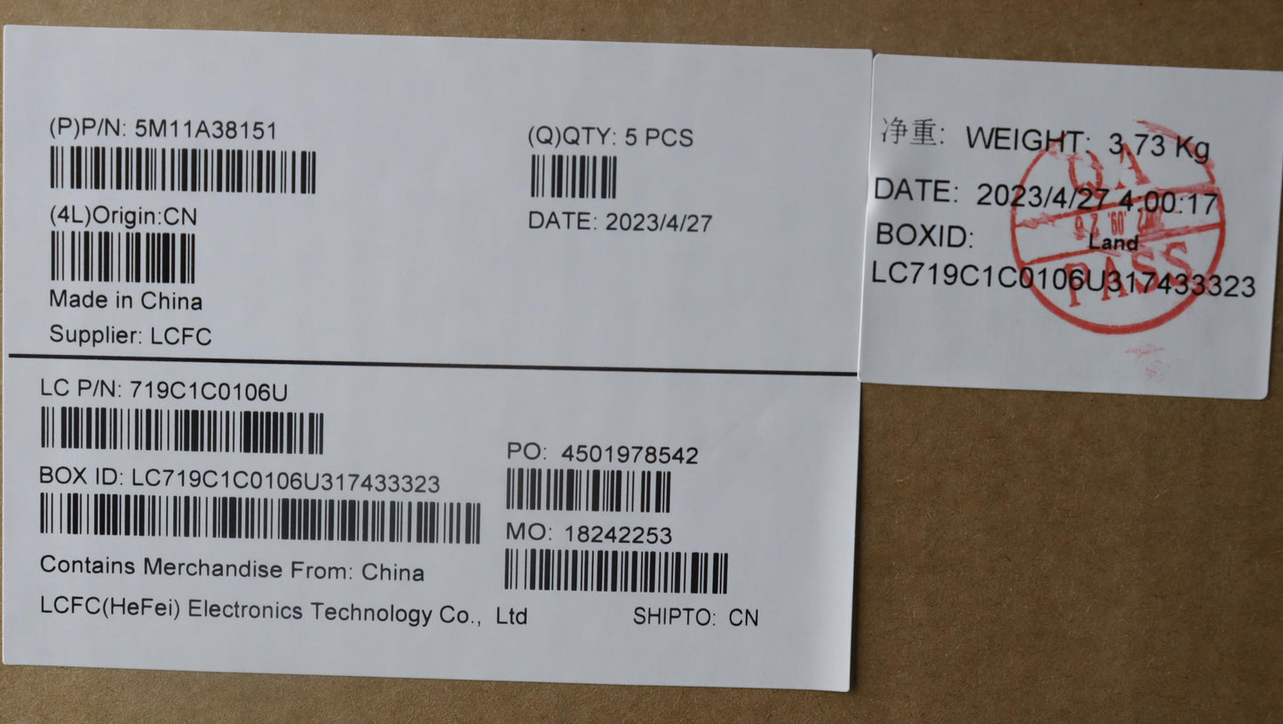 Lenovo Mech Assembly Kb C Ind Eng(Pmx - 5M11A38151
