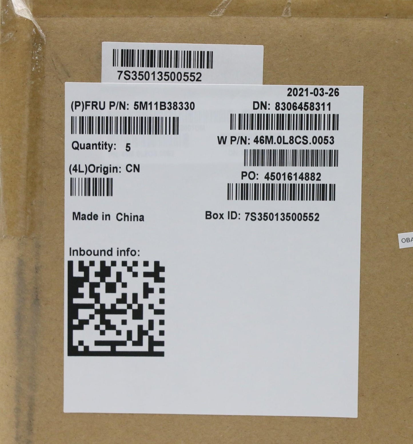 Lenovo Mech_Asm Grp,Kbd,Bzl,Kor,Wl,Bk - 5M11B38330