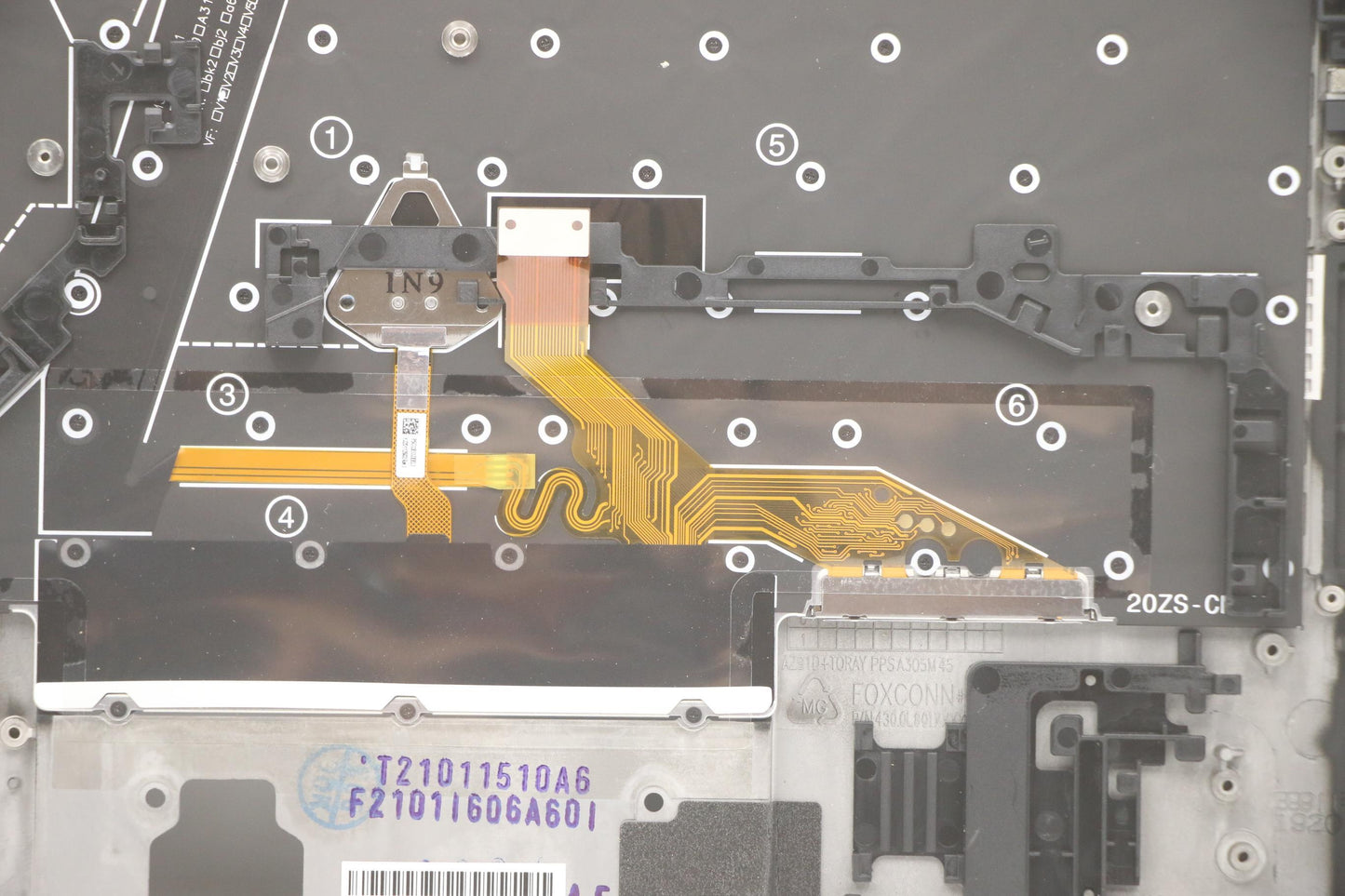 Lenovo Mech_Asm Grp,Kbd,Bzl,Rus,Wl,Bk - 5M11B38335