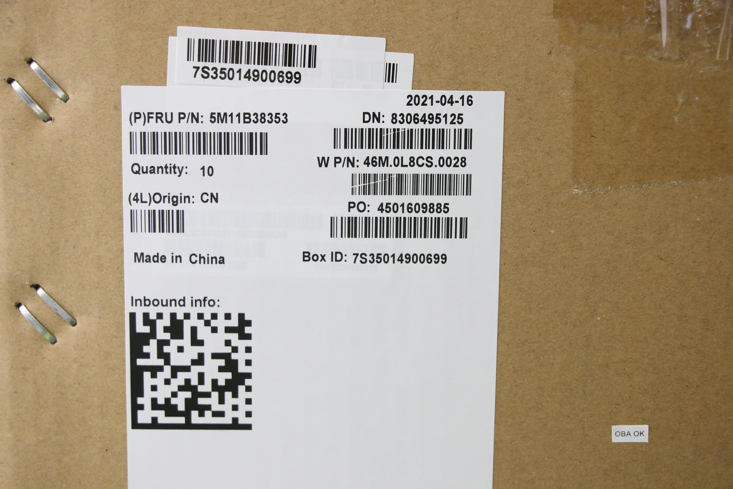 Lenovo Mech_Asm Grp,Kbd,Bzl,Eng,Wl,Bk - 5M11B38353
