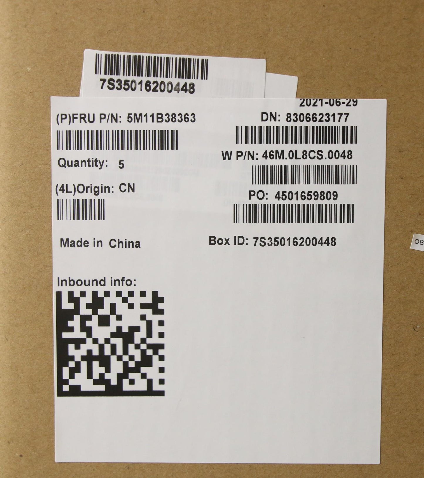 Lenovo Mech_Asm Grp,Kbd,Bzl,Ind Eng,W - 5M11B38363