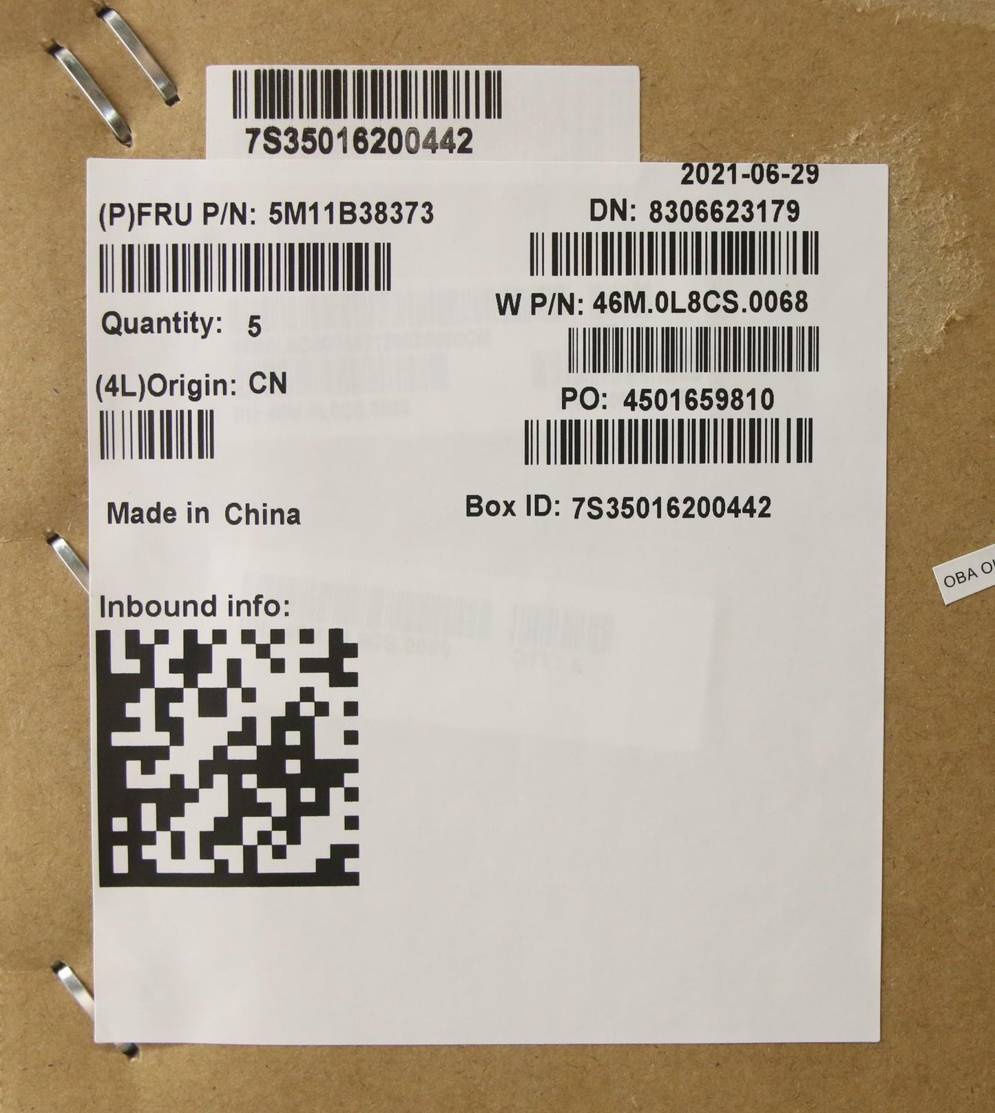 Lenovo Mech_Asm Grp,Kbd,Bzl,Spa,Wl,Bk - 5M11B38373