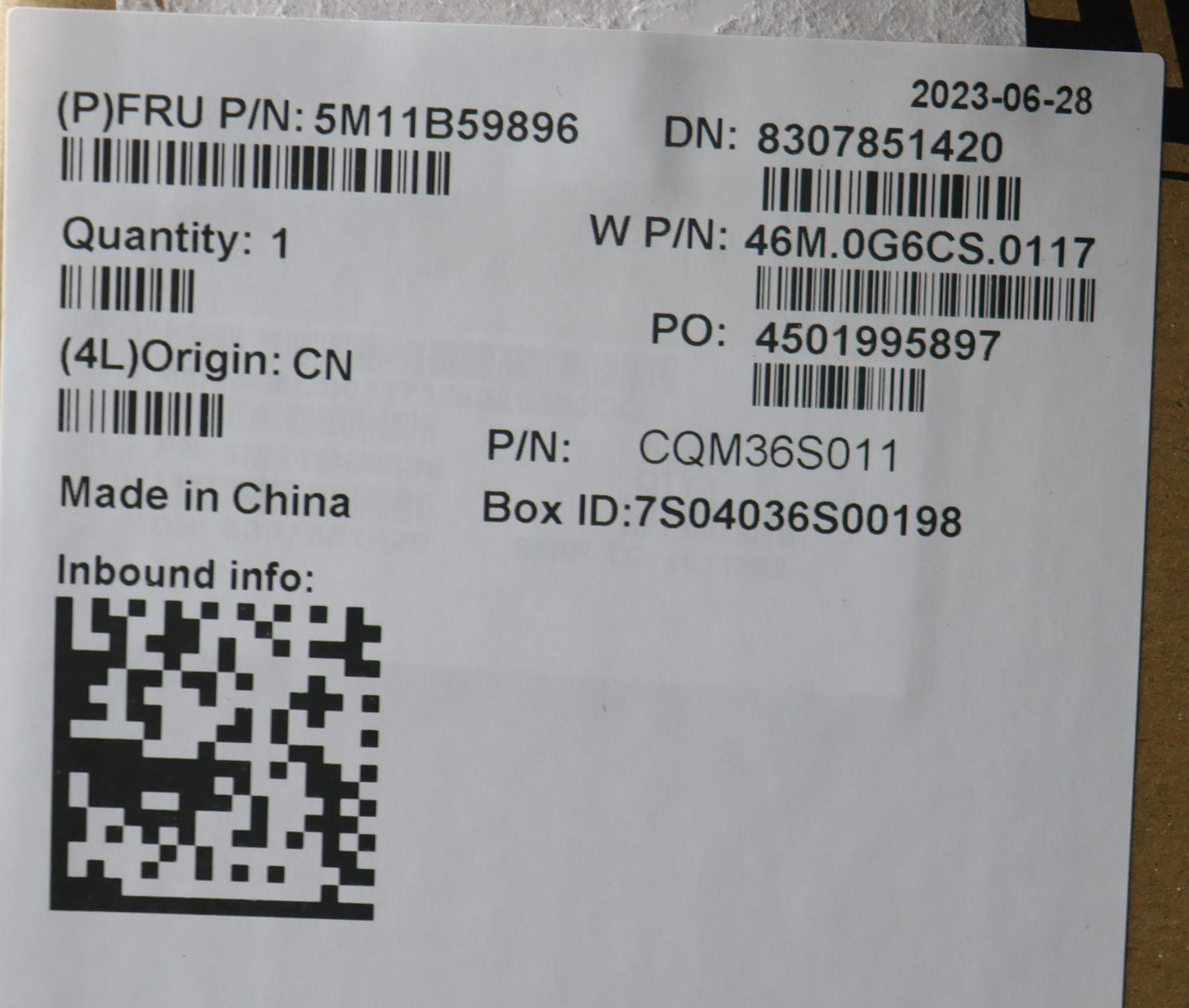 Lenovo Mech_Asm Kbd Bezel,Ti,Wwan,Nor - 5M11B59896