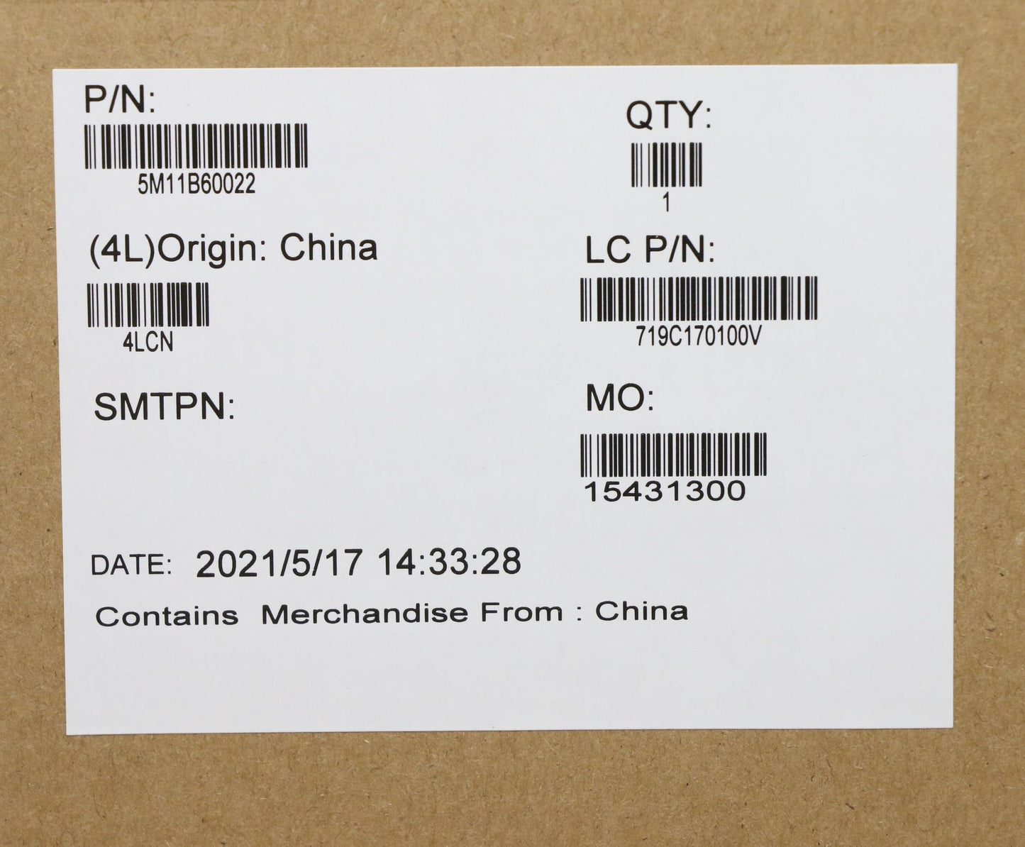 Lenovo LCD Module, 14", WQUXGA, Touchscreen, Anti-Reflection, Anti-Smudge, IPS, 500 nits, with IR & HD Camera - 5M11B60022