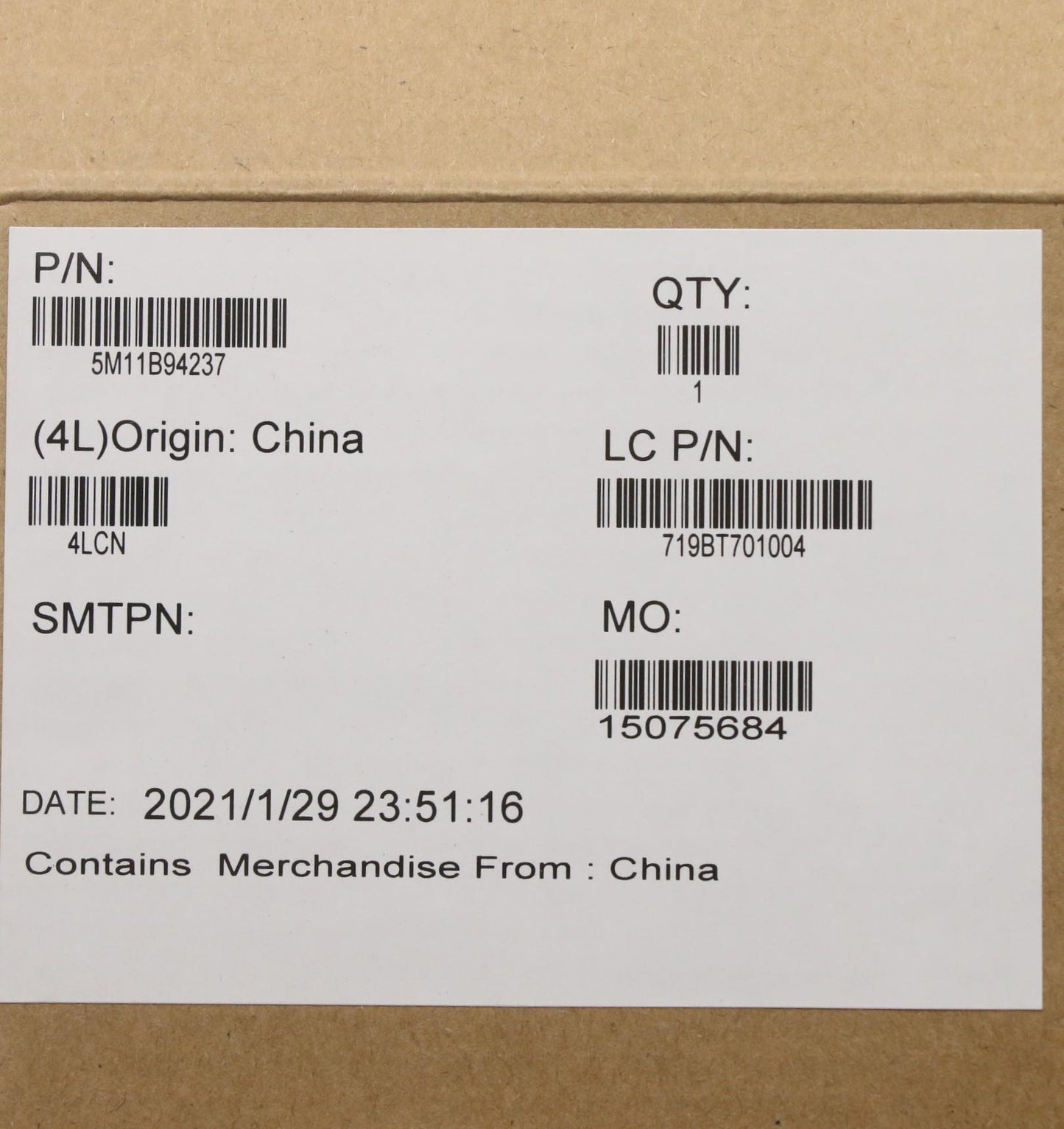 Lenovo Bezel Sheet with Adhesive Tape - 5M11B94237