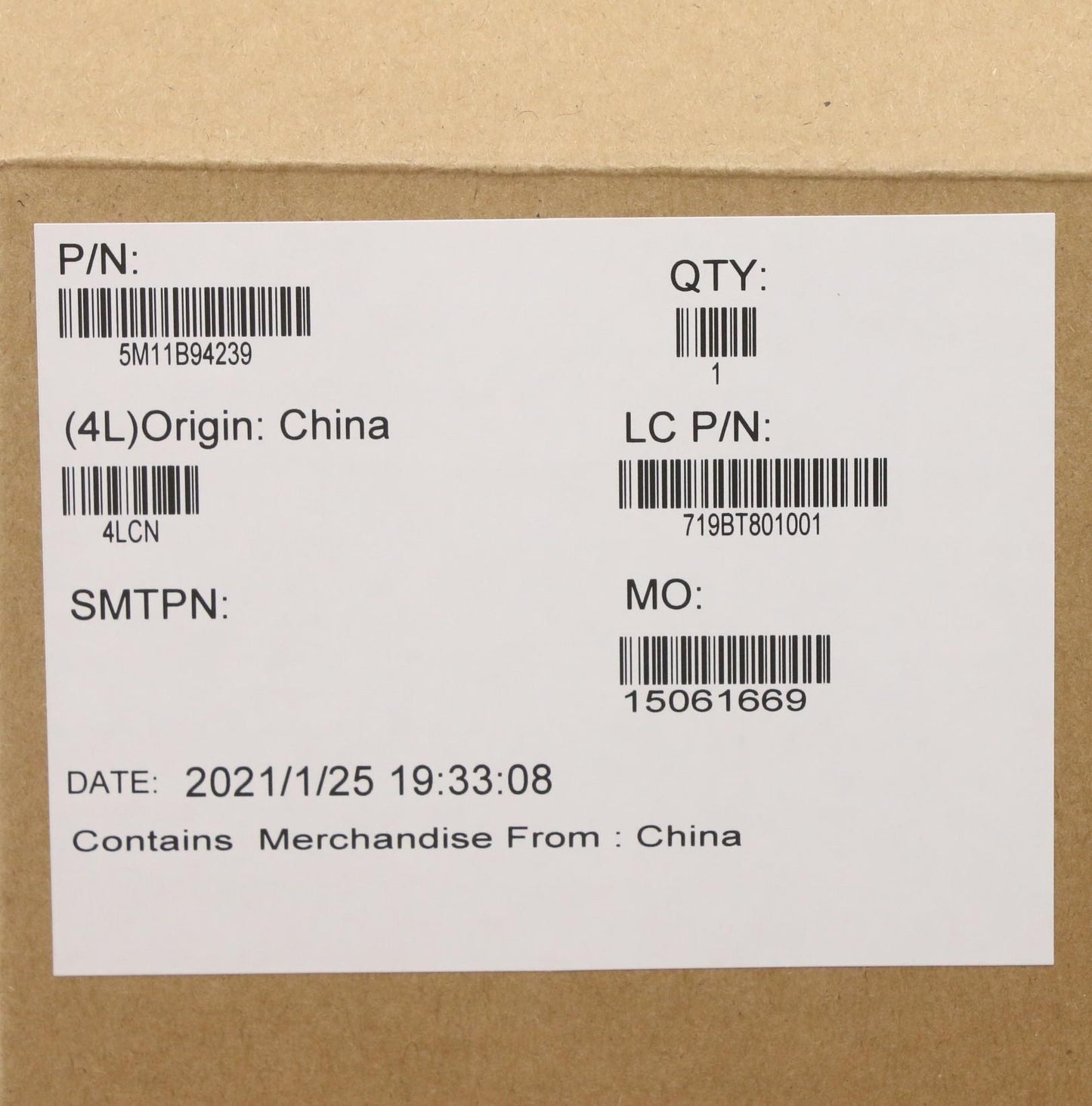Lenovo Mech_Asm Fru W/Mic Bezel Sheet - 5M11B94239