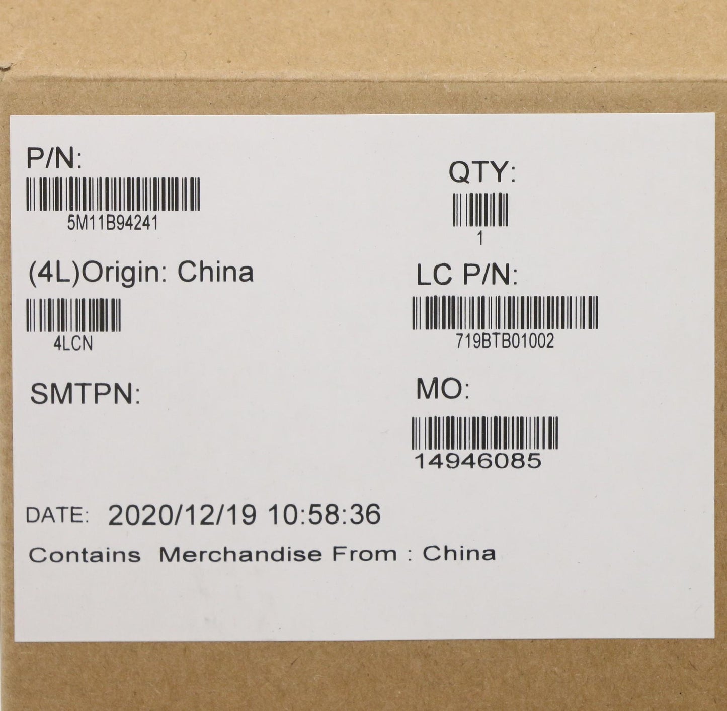 Lenovo Mech_Asm Fru Ir Bezel Sheet+Ta - 5M11B94241