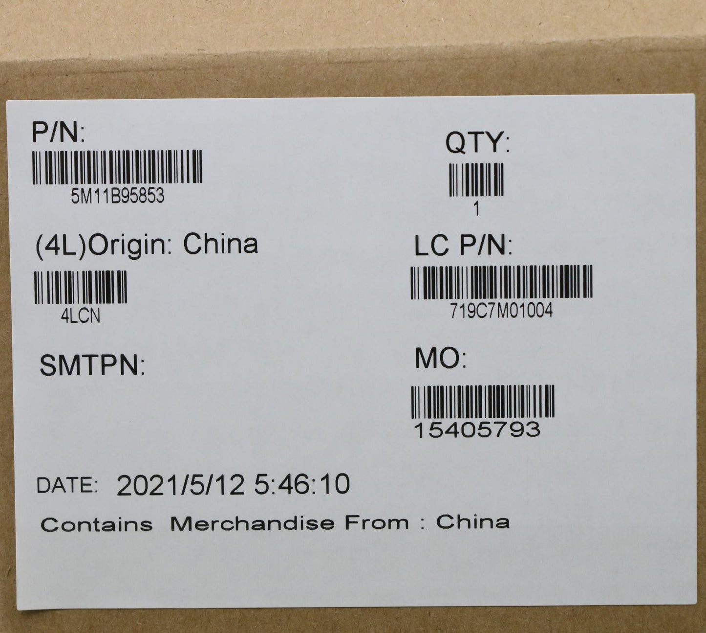 Lenovo Card Assembly, CS21 3+2b, GL-Mylar, SGP1, Sunon - 5M11B95853