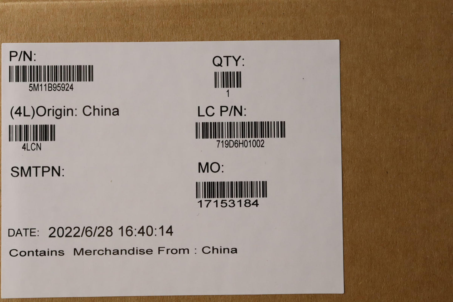 Lenovo CS21 CP Card with Mylar, Black, Non-NFC - 5M11B95924