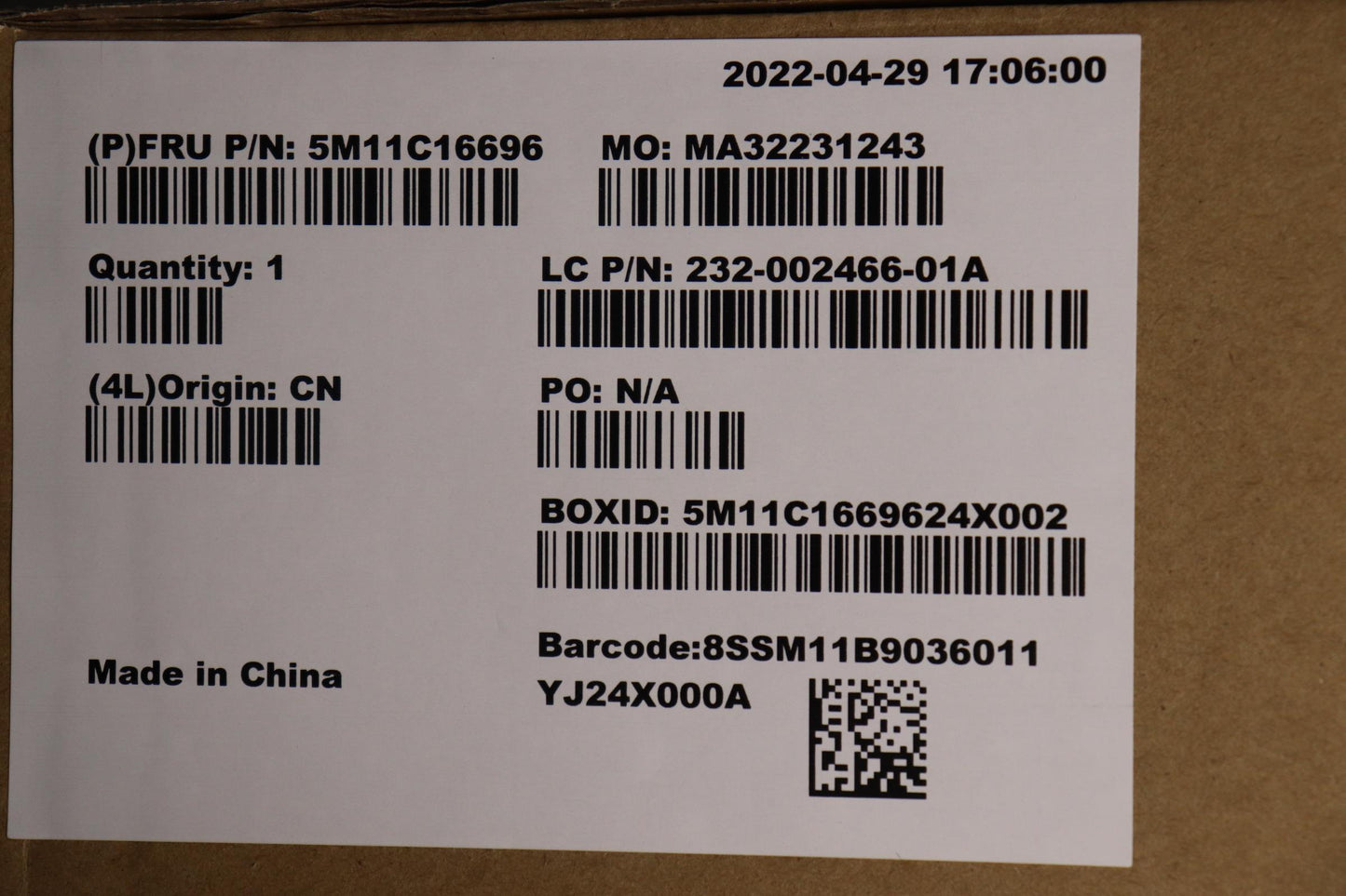 Lenovo Mech Assembly Mechanical Panel - 5M11C16696