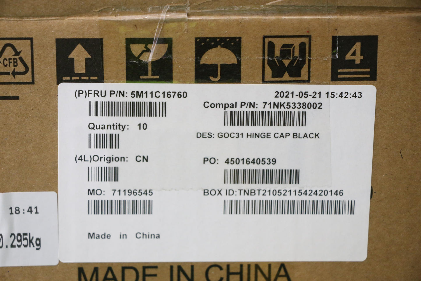 Lenovo Mech_Asm Hinge_Cap_Black,Aio 3 - 5M11C16760