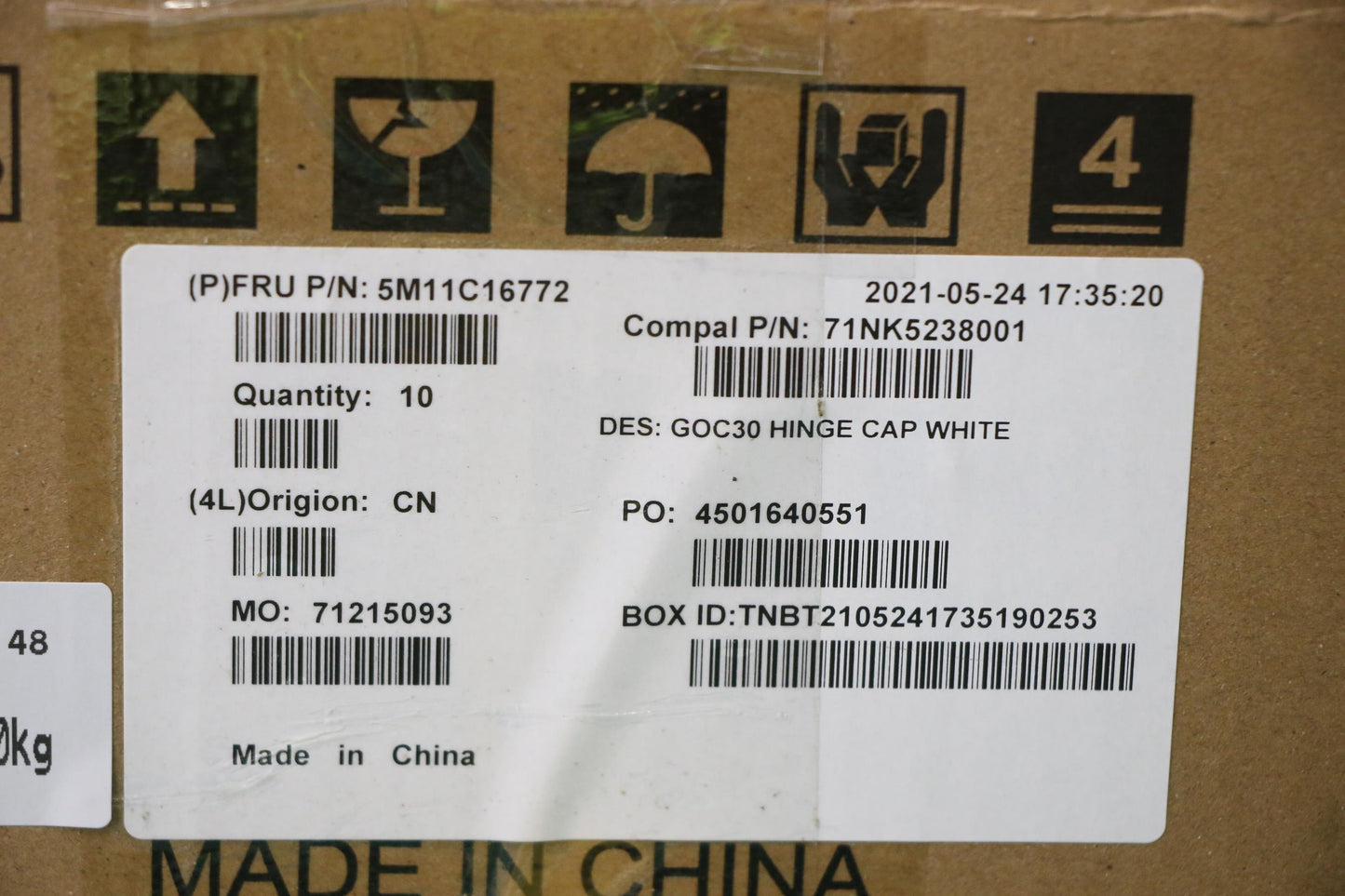 Lenovo Mech_Asm Hinge_Cap_White,Aio 3 - 5M11C16772