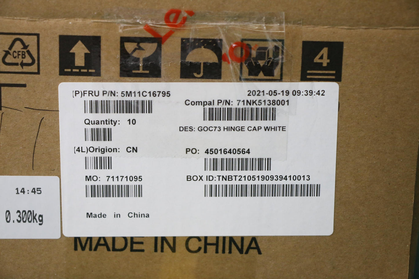 Lenovo Mech_Asm Hinge_Cap_White,Aio 3 - 5M11C16795