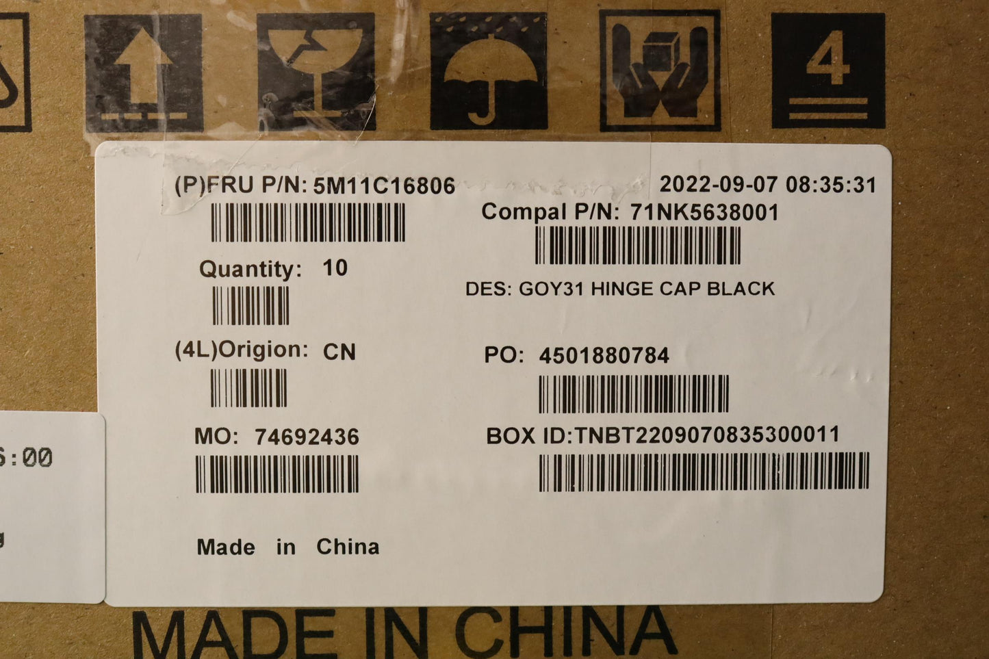 Lenovo Mechasm Hingecapblack, Yts660I - 5M11C16806