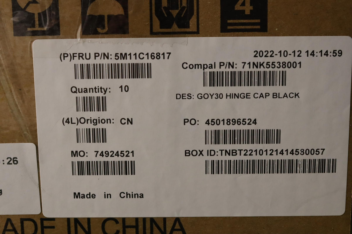 Lenovo Mechasm Hingecapblack, Yts660I - 5M11C16817