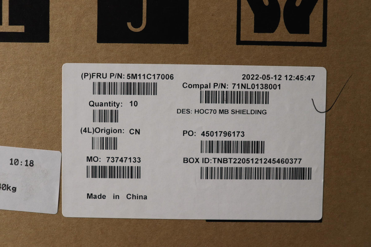 Lenovo Mech Assembly Mb_Shielding_Iap - 5M11C17006