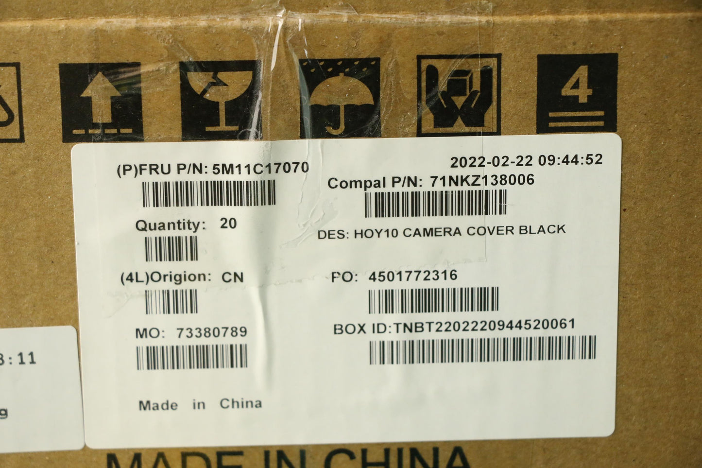 Lenovo Mech Assembly Back Hou Cam,Blk - 5M11C17070