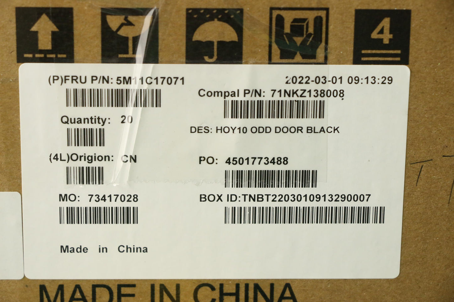 Lenovo Mech Assembly Bezel Odd,Black, - 5M11C17071