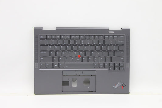 Lenovo C-Cover with USA English Backlit Keyboard, Grey, WLAN Compatible - 5M11C40952