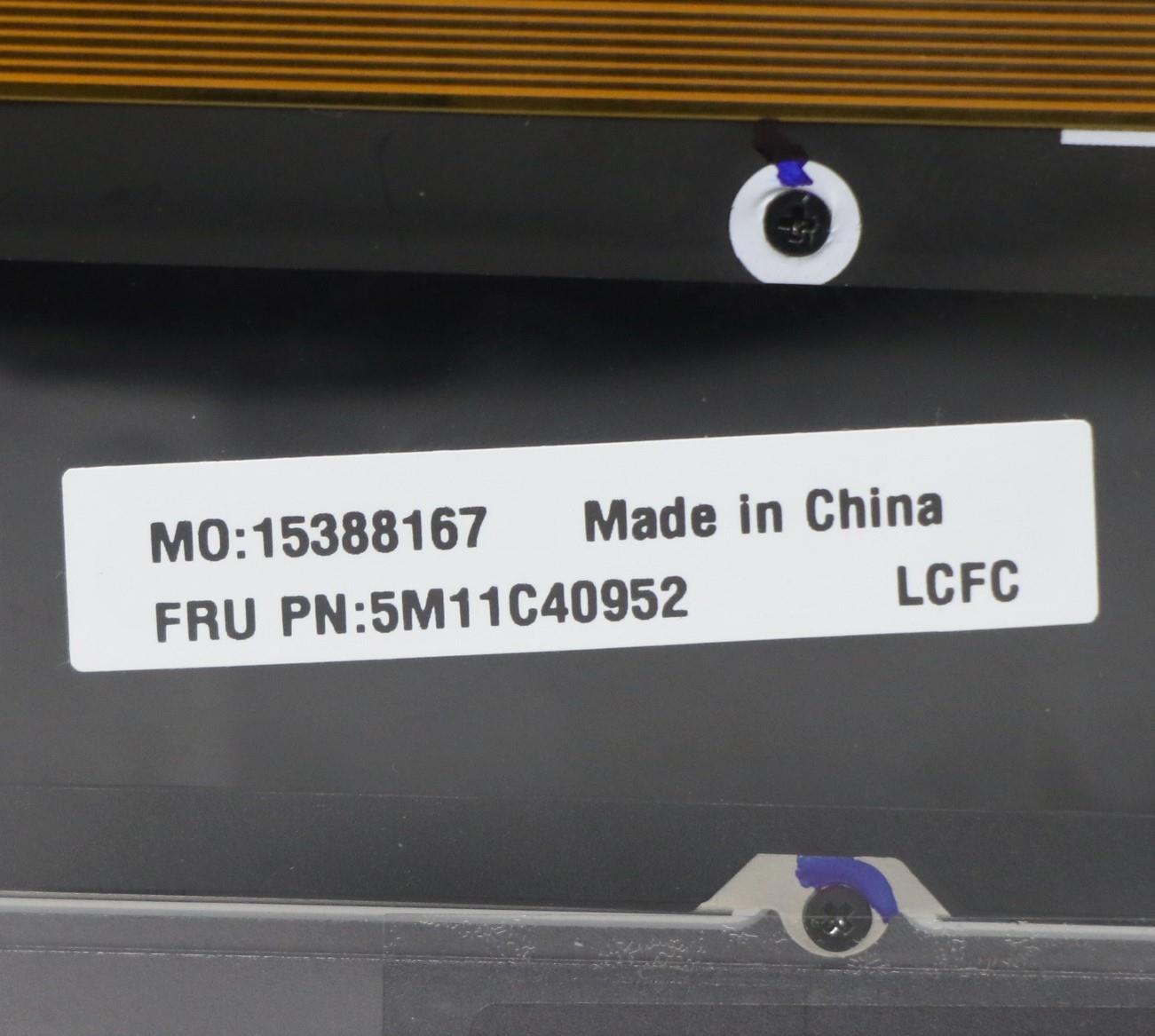 Lenovo C-Cover with USA English Backlit Keyboard, Grey, WLAN Compatible - 5M11C40952