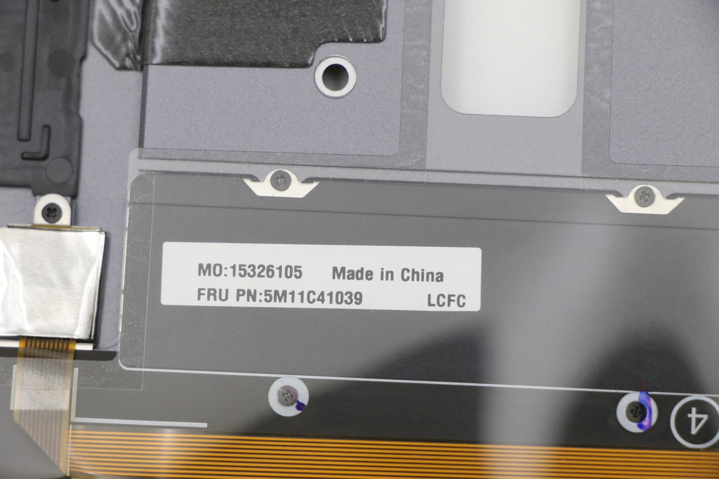Lenovo Mech_Asm Kbd Bzl,Wl,Gy,Srx,Ild - 5M11C41039