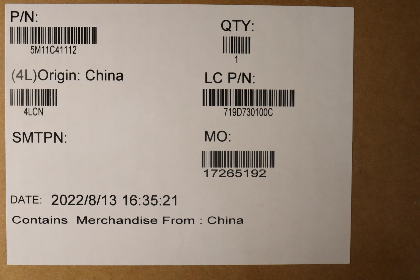 Lenovo 14" WUXGA Touch Display Module, IPS, 400nits, 100% sRGB - 5M11C41112