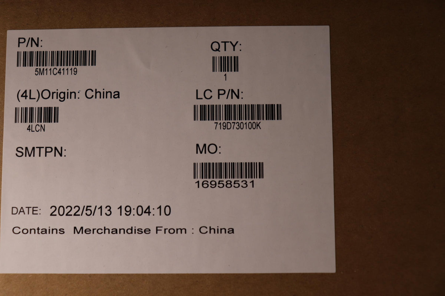 Lenovo LCD Module, 14", WQUXGA, Touch, Anti-Reflection, Anti-Smudge, OLED, with FHD Hybrid Camera - 5M11C41119