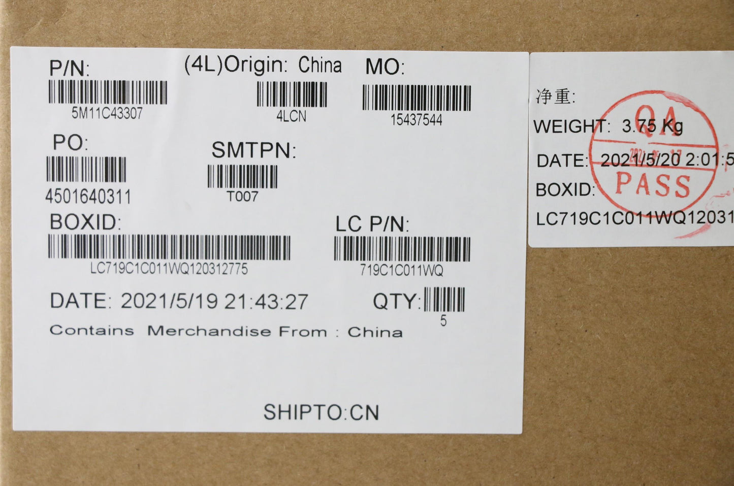 Lenovo Mech_Asm Kb C La Spa(Pmx)Pt Fp - 5M11C43307