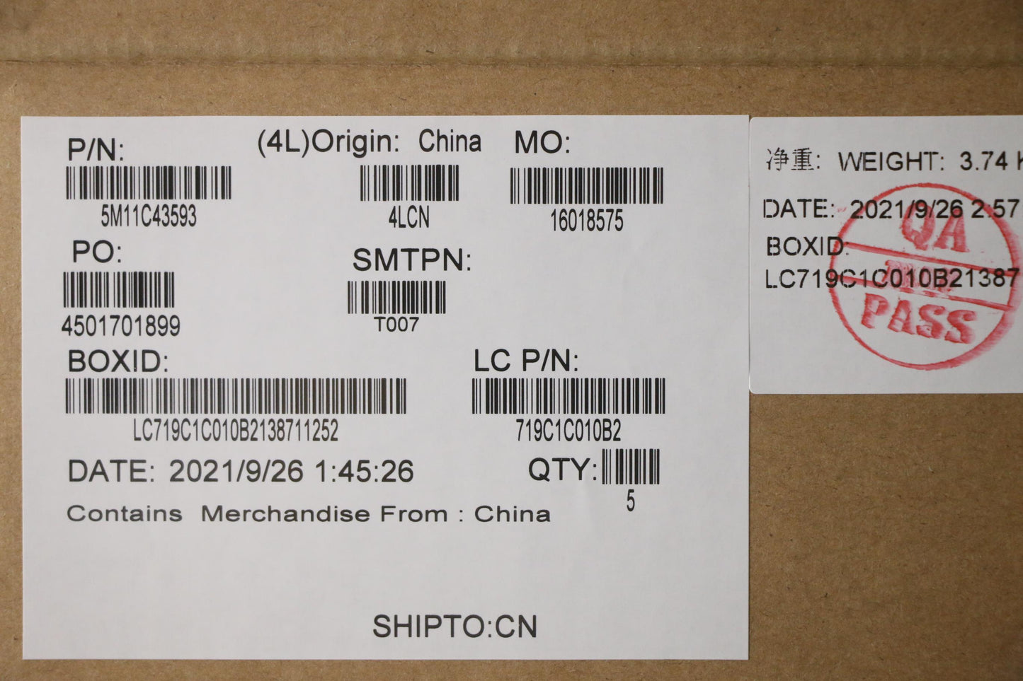Lenovo Mech_Asm Kbcswe/Fin Bklt(Pmx)P - 5M11C43593
