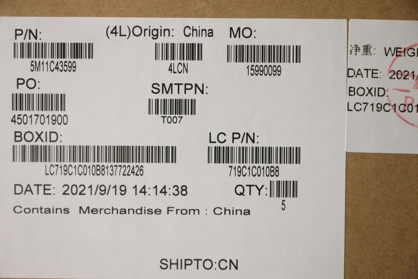 Lenovo Mech_Asm Kb C Sws Bklt(Pmx)Pt - 5M11C43599