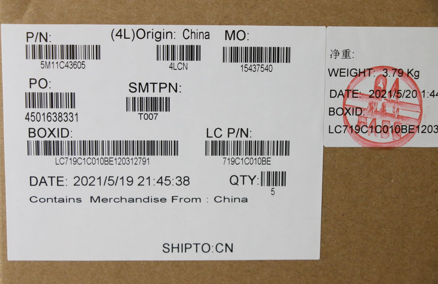 Lenovo Mech_Asm Kb C Uke Bklt(Pmx)Pt - 5M11C43605
