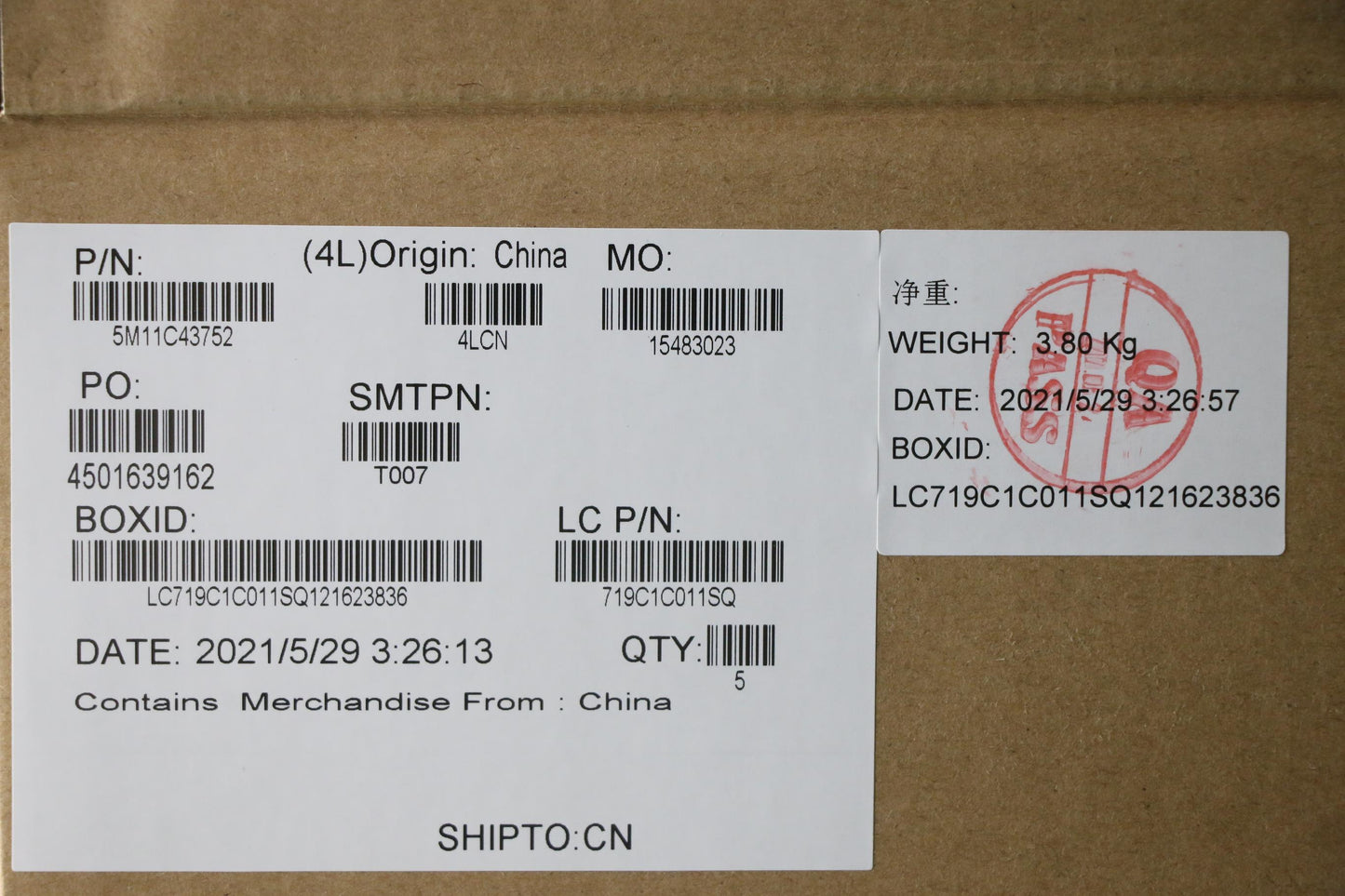 Lenovo Mech_Asm Kb C Eng Bklt(Pmx)Pt - 5M11C43752