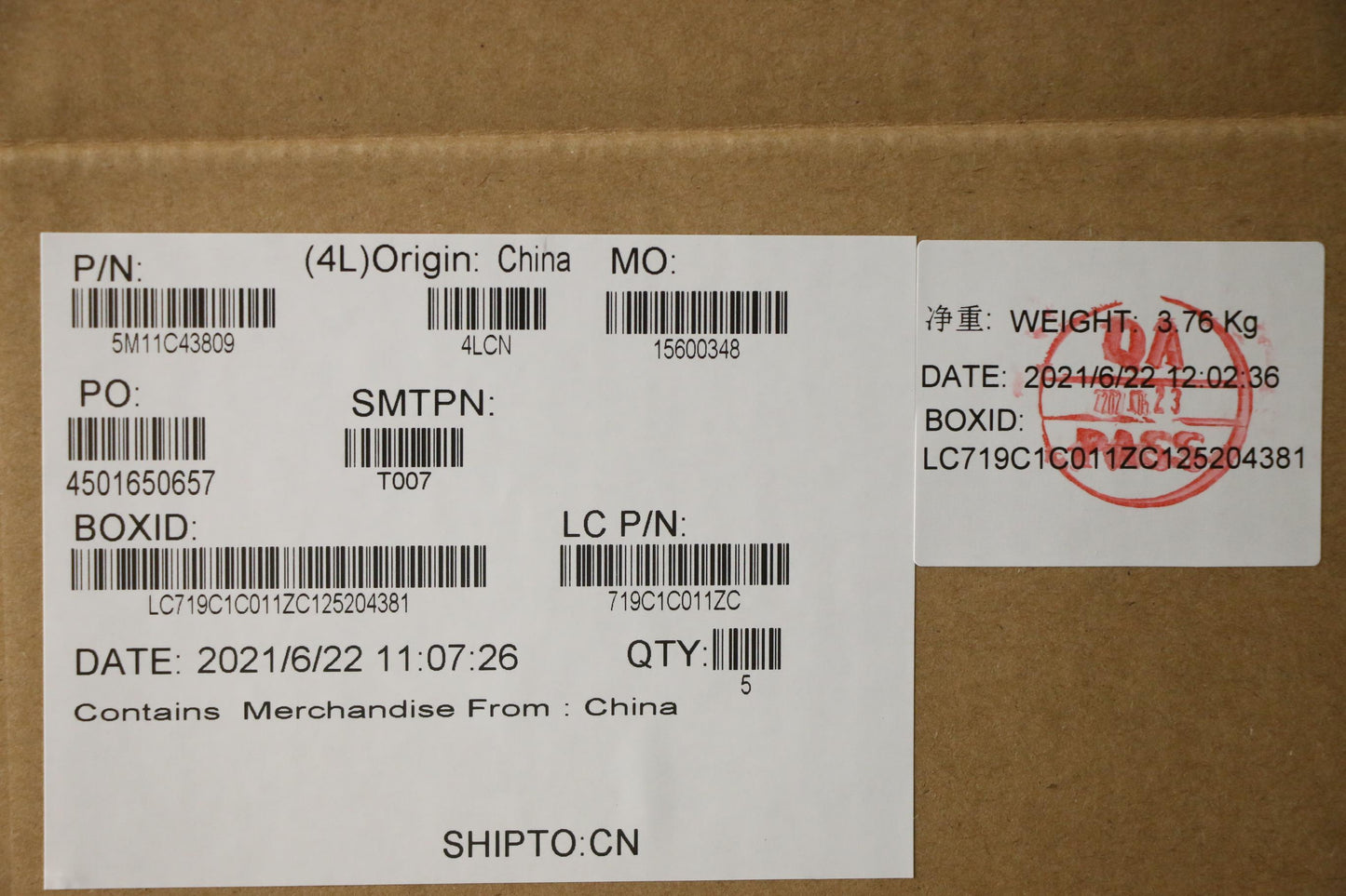 Lenovo Mech_Asm Kb C Sws Bklt(Pmx)Pt - 5M11C43809