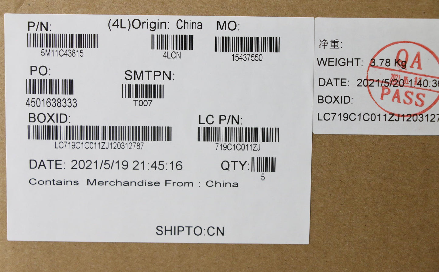 Lenovo Mech_Asm Kb C Uke Bklt(Pmx)Pt - 5M11C43815