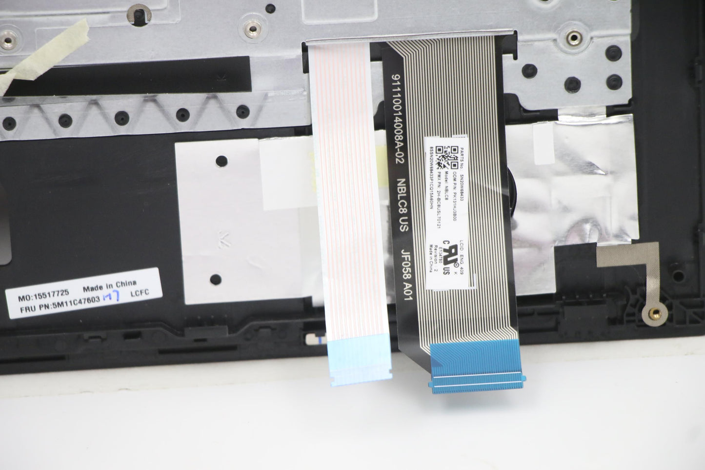 Lenovo C-Cover with Keyboard, USA English, Black, Backlight, Fingerprint Reader - 5M11C47603