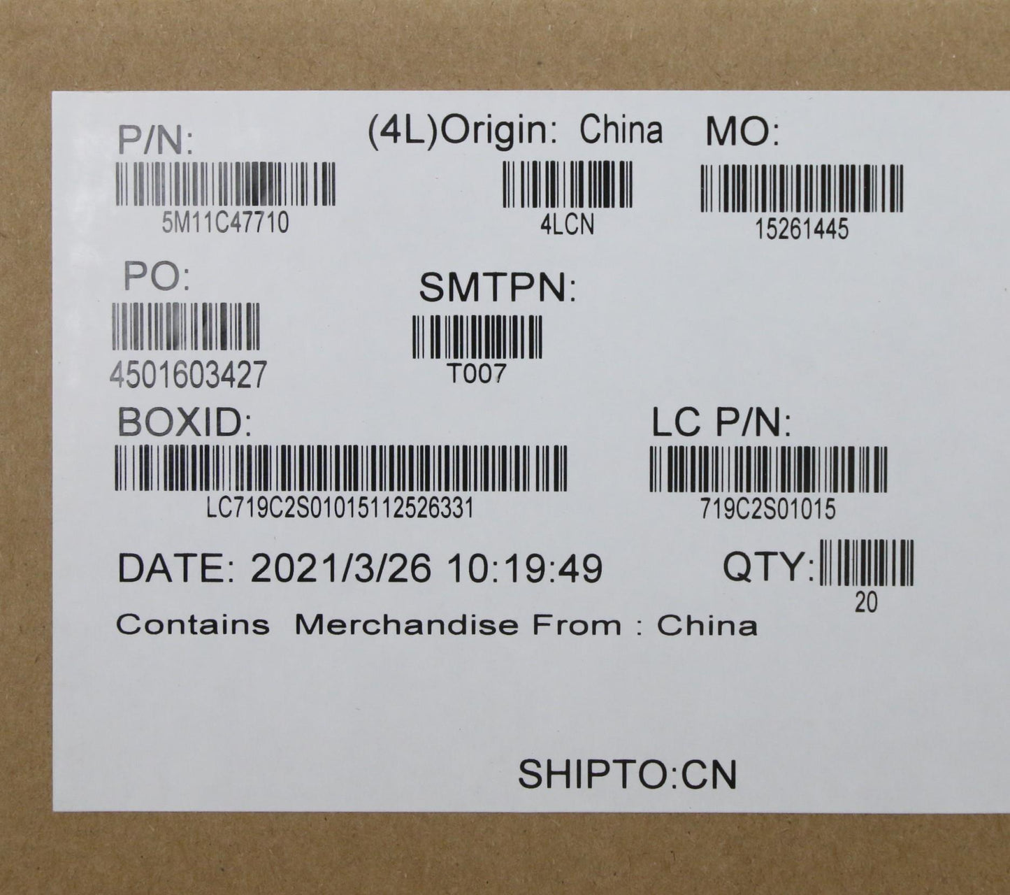 Lenovo Bezel Sheet with FHD PPS Tape - 5M11C47710