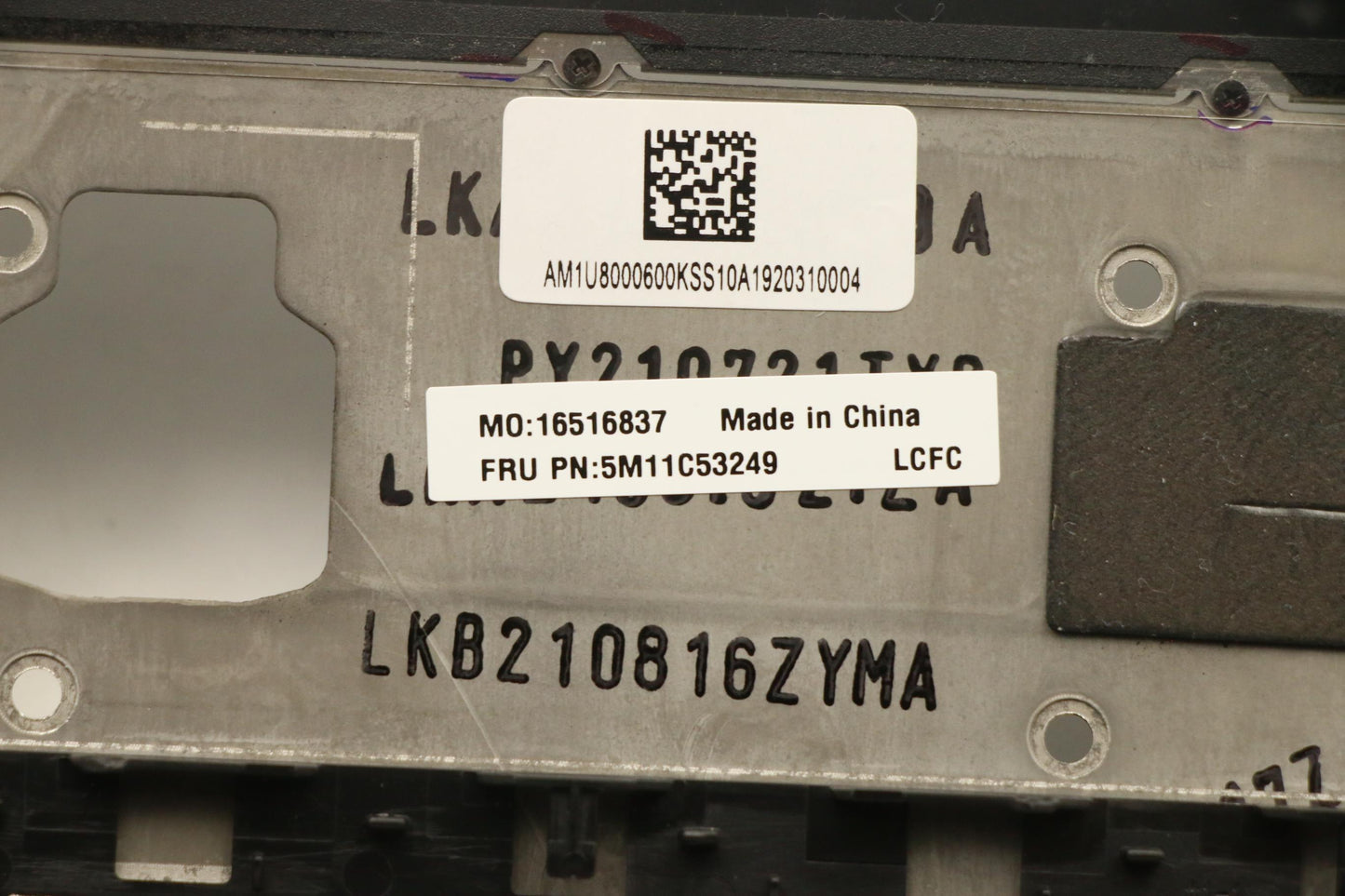 Lenovo C-Cover with Keyboard, Spanish LA, Deep Black, Backlit, WLAN Support - 5M11C53249