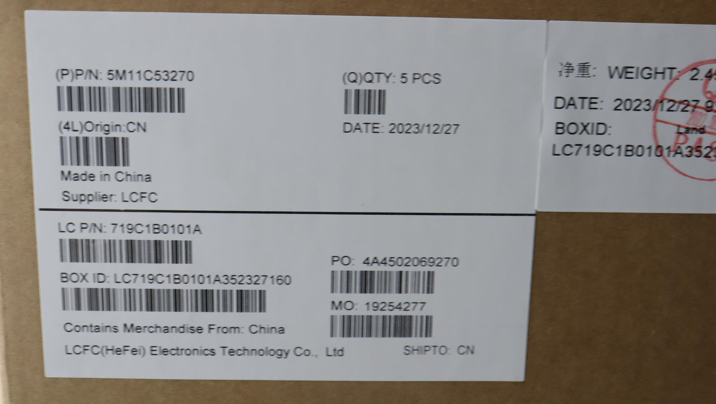 Lenovo Mech_Asm Grp Kbd Bzl,Den,Ww,Db - 5M11C53270