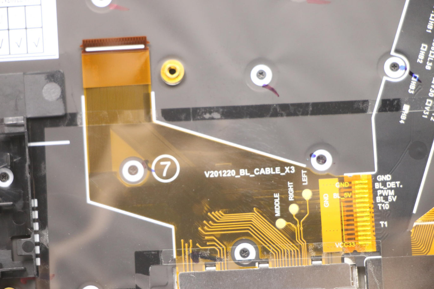 Lenovo Mech_Asm Grp Kbd Bzl,Slv,Wl,Db - 5M11C53326