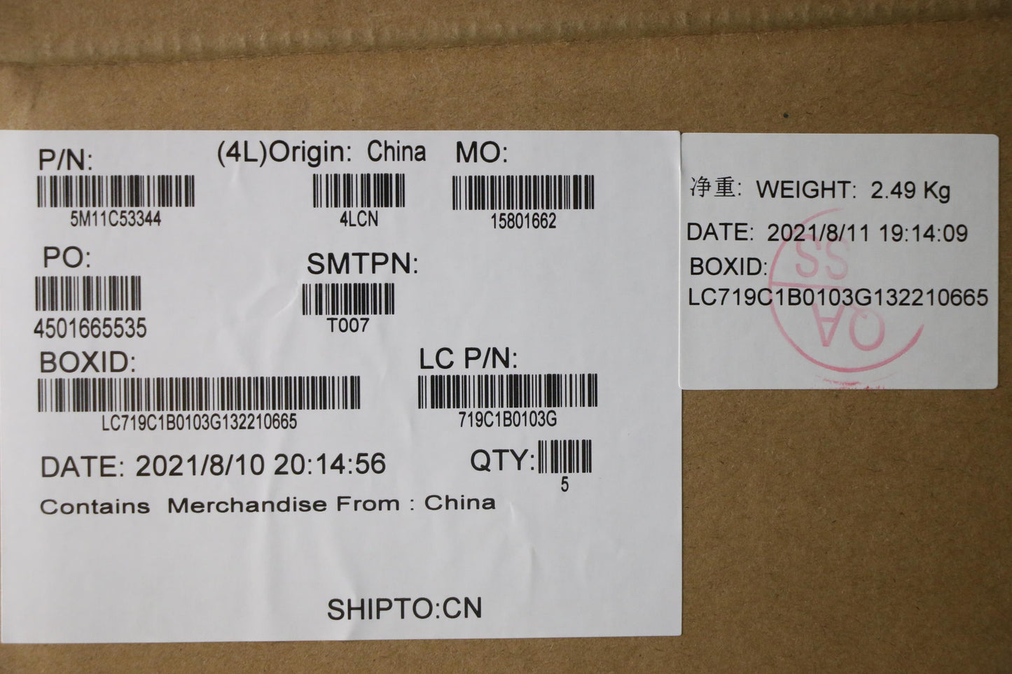 Lenovo Mech_Asm Grp Kbd Bzl,Est,Ww,Db - 5M11C53344