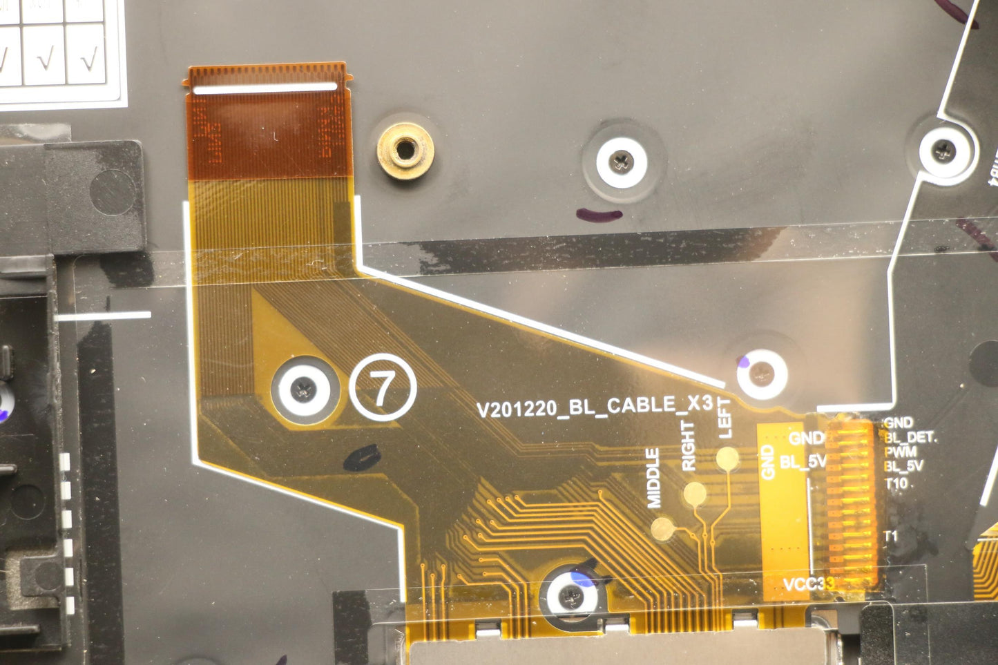 Lenovo Mech_Asm Grp Kbd Bzl,Ild,Ww,Db - 5M11C53352
