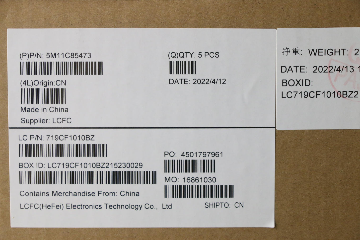 Lenovo Mech_Asm Kbd W/C Por Bklt(Chy) - 5M11C85473