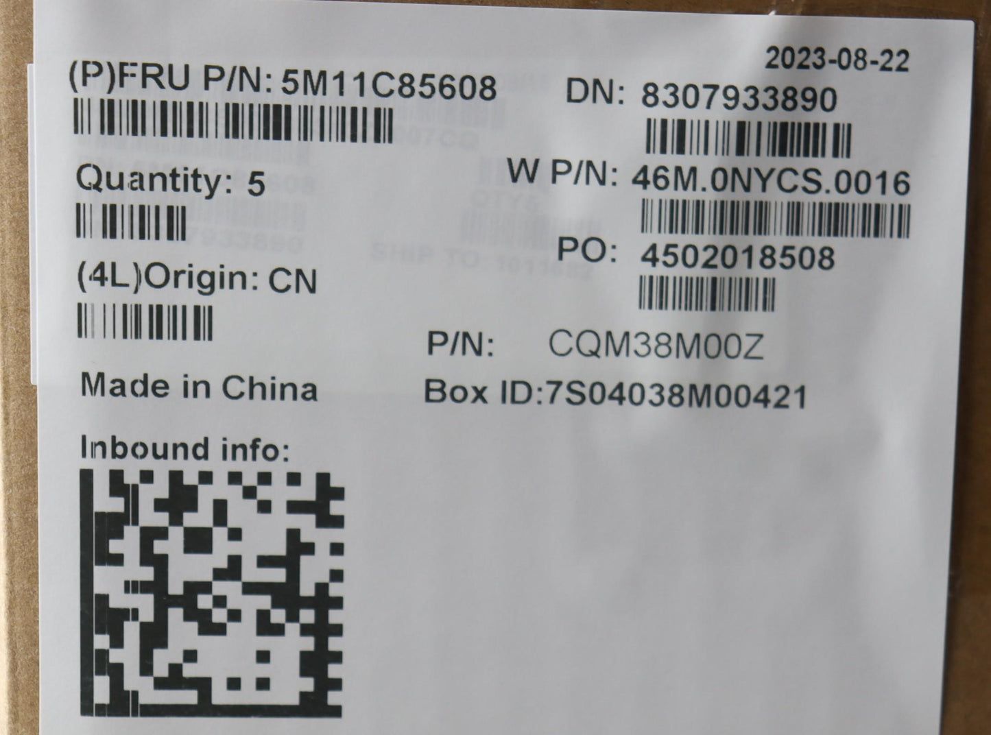 Lenovo Mech_Asm Frasmkb Nor Cccp Bk N - 5M11C85608